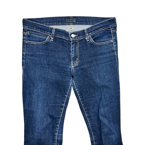 Koral boot cut denim jeans distressed size 31 12 dark wash blue - Picture 2 of 7